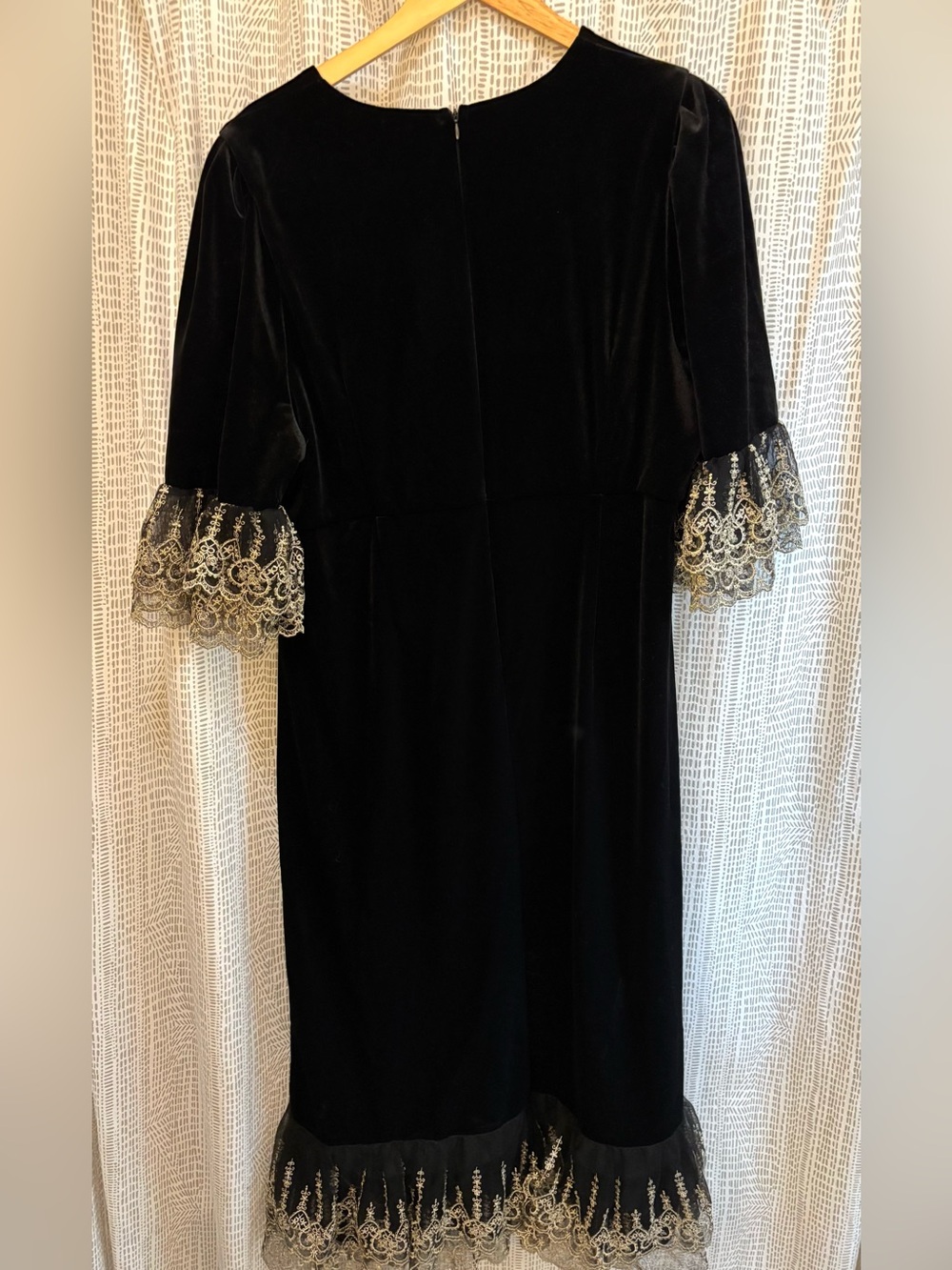 Pomander Place Black Velvet Maxi Dress